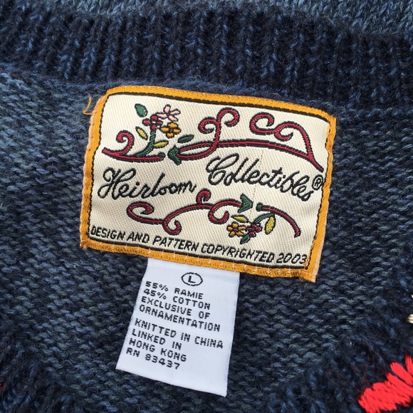 Sweetheart Heart Valentine Patchwork Sweater L - Picture 7 of 7